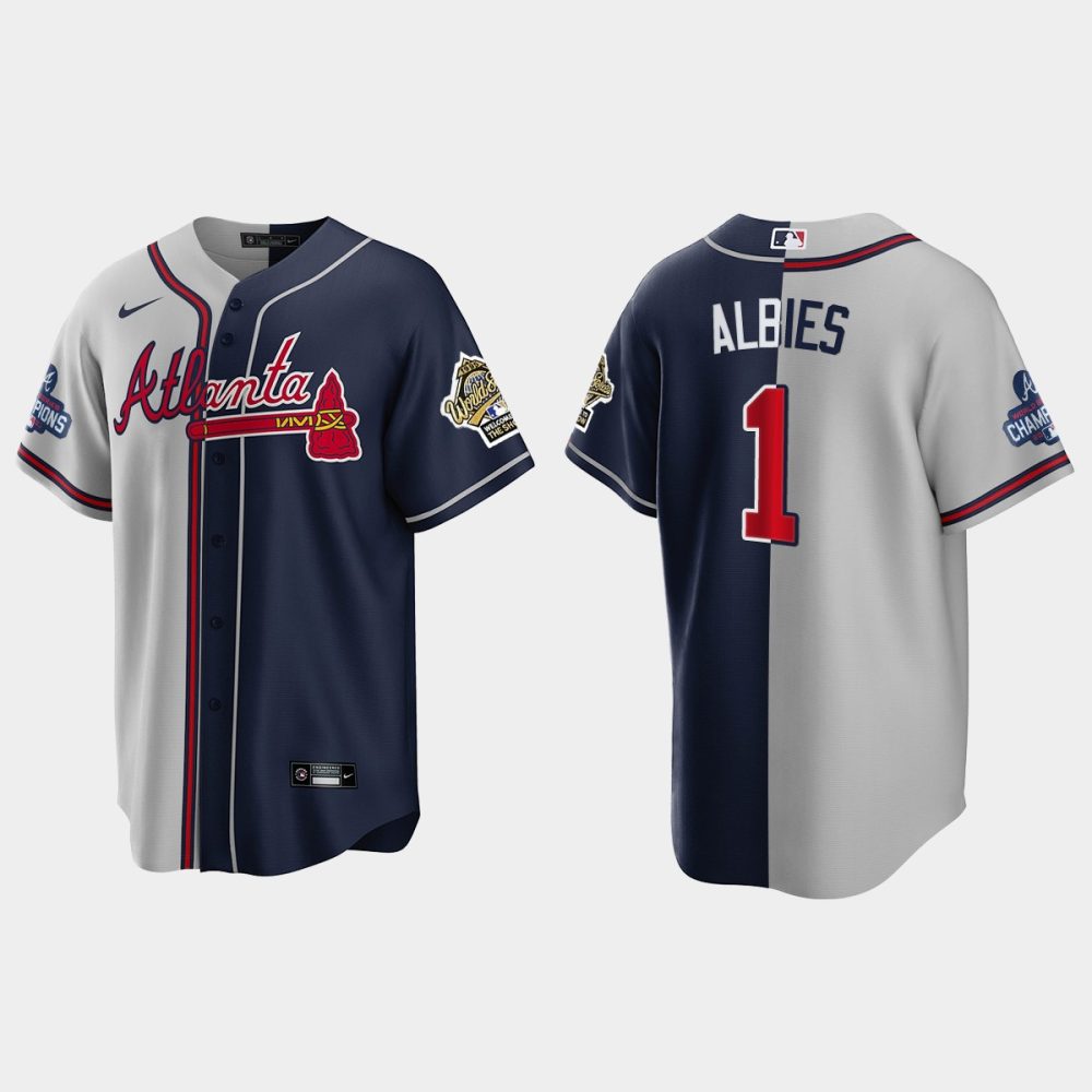 Atlanta Braves #1 Ozzie Albies Men’s Nike 2021 World Series Champions ...