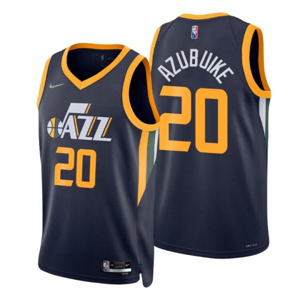 Nike Jazz #20 Udoka Azubuike Navy Men’s 2021-22 NBA 75th Anniversary ...