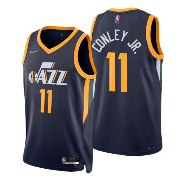 Nike Jazz #11 Mike Conley Jr. Navy Men’s 2021-22 NBA 75th Anniversary ...