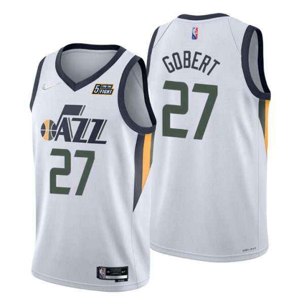 Nike Jazz #27 Rudy Gobert White Men’s 2021-22 NBA 75th Anniversary ...