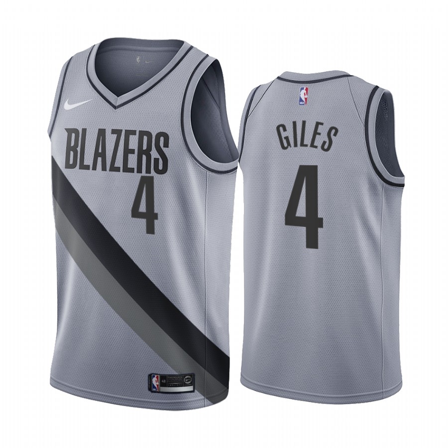 Portland Trail Blazers #4 Harry Giles III Gray Youth NBA Swingman 2020 ...