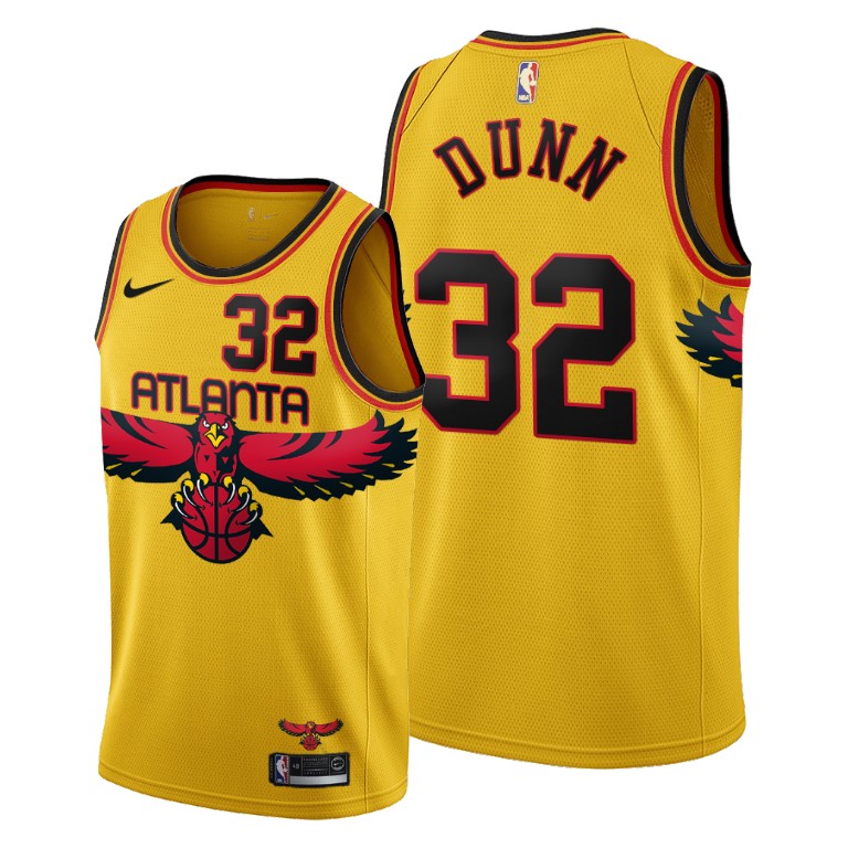 Atlanta Hawks 32 Kris Dunn Youth 202122 City Edition Gold NBA Jersey