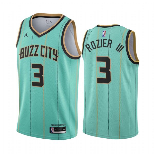 Nike Hornets #3 Terry Rozier Mint Green Youth NBA Swingman 2020-21 City ...