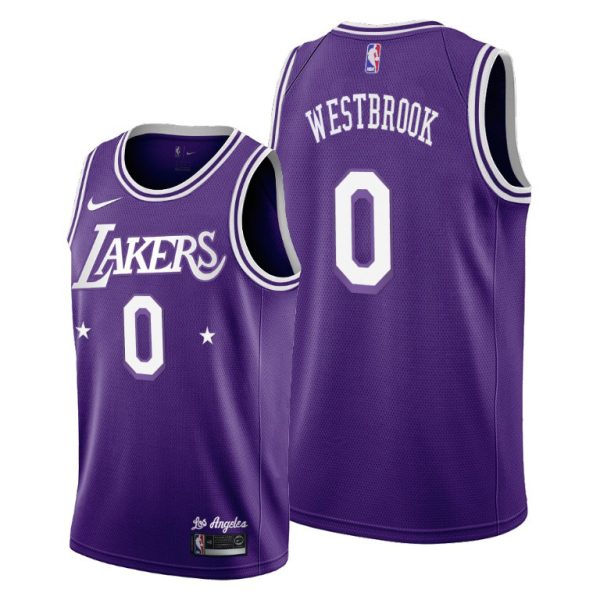 Los Angeles Lakers #0 Russell Westbrook Youth 2021-22 City Edition ...