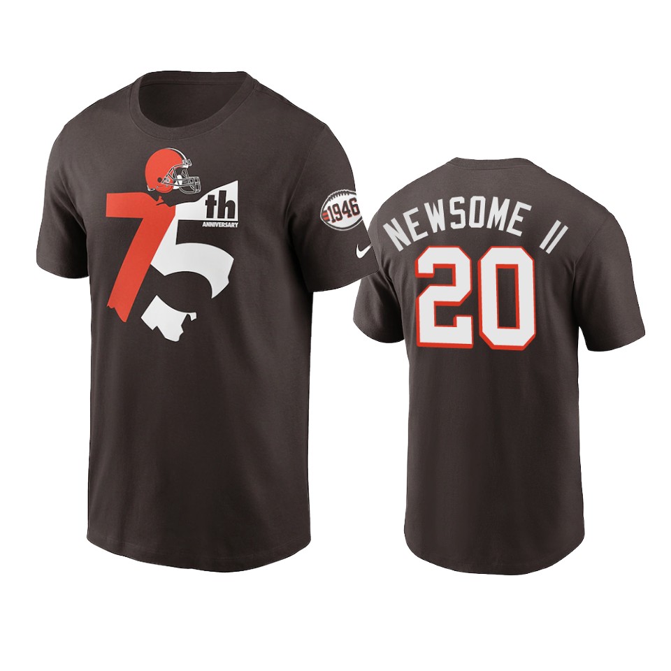 Cleveland Browns #20 Greg Newsome II Nike 1946 Collection T-Shirt Brown ...