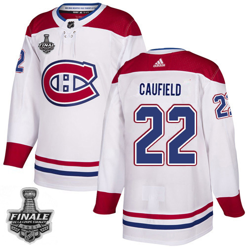 Adidas Canadiens #22 Cole Caufield White Road Authentic Youth 2021 NHL ...