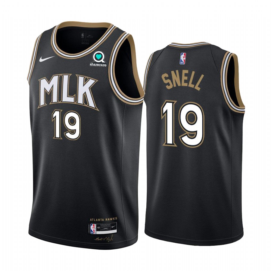 Nike Hawks #19 Tony Snell Black Women’s NBA Swingman 2020-21 City ...