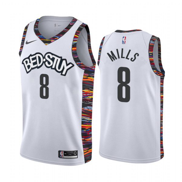 Nike Nets #8 Patty Mills Women’s 2019-20 White BED-STUY City Edition ...